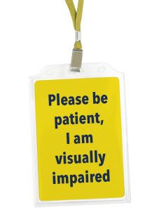 VIP Diaires, lanyard for people living with visual impairment 